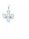 PS Silver White Gold Cross 14K