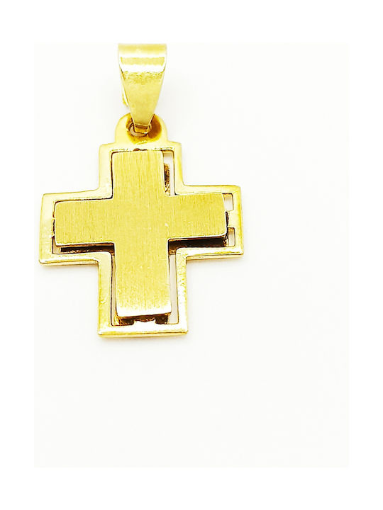 PS Silver Gold Cross 14K