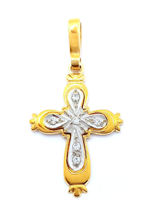 PS Silver Gold Cross 14K