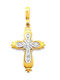 PS Silver Gold Cross 14K