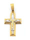 PS Silver Gold Cross 14K with the Crucified