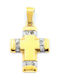 PS Silver Gold Cross 14K