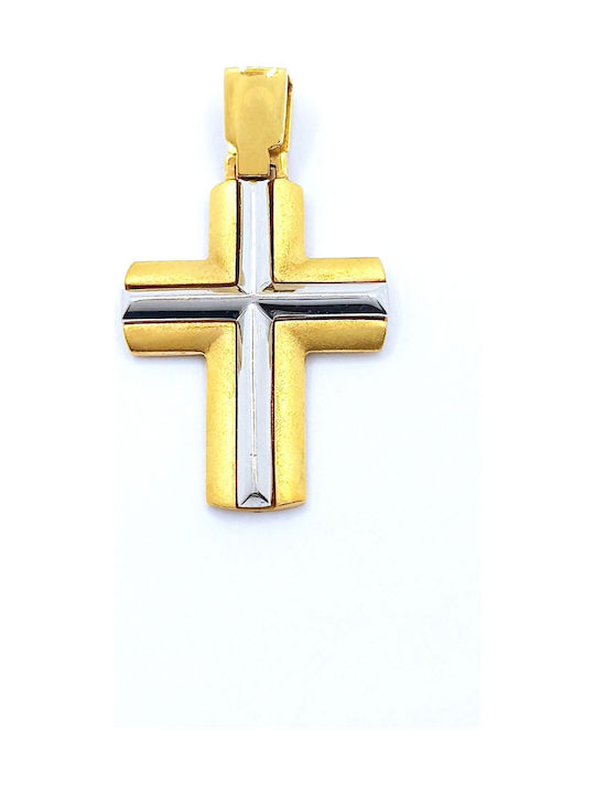 PS Silver Gold Cross 14K