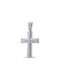 Anorado Men's White Gold Cross 14K