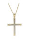 Ortaxidis Herren Gold Kreuz 14K mit Kette
