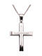Ortaxidis Men's White Gold Cross 14K with Chain