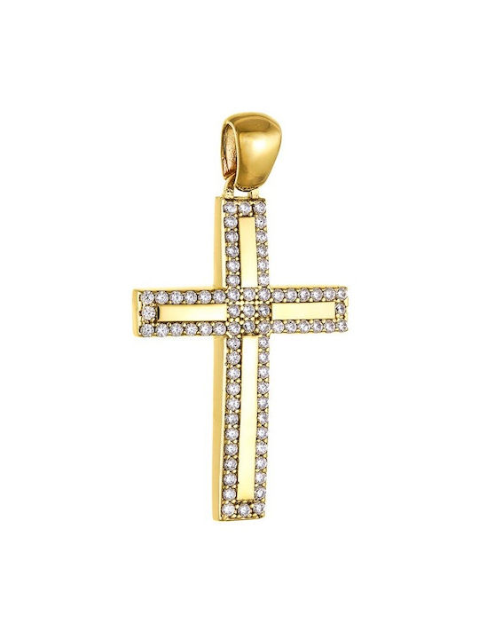 TBS Creations Damen Gold Kreuz 14K