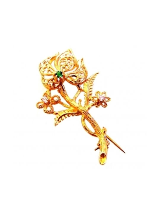 Pin Flower made of Gold Yellow