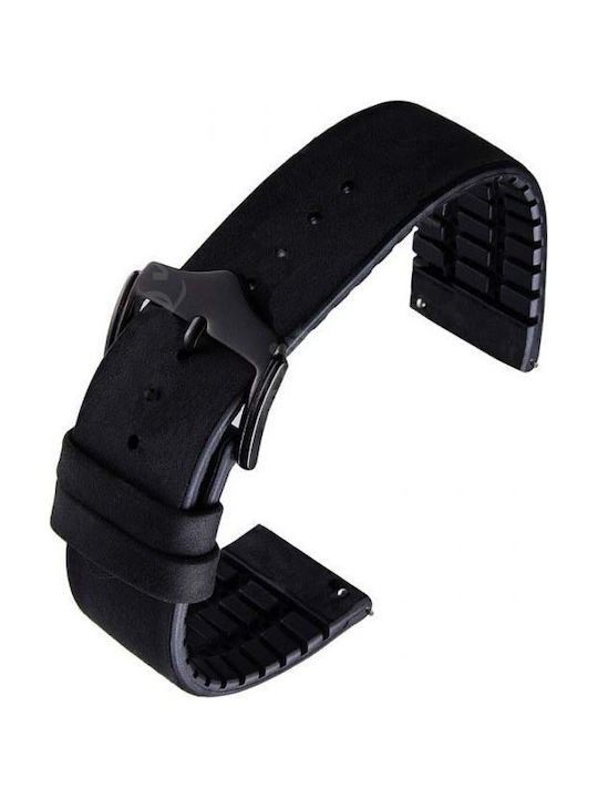 Gummi-Armband Schwarz 22mm