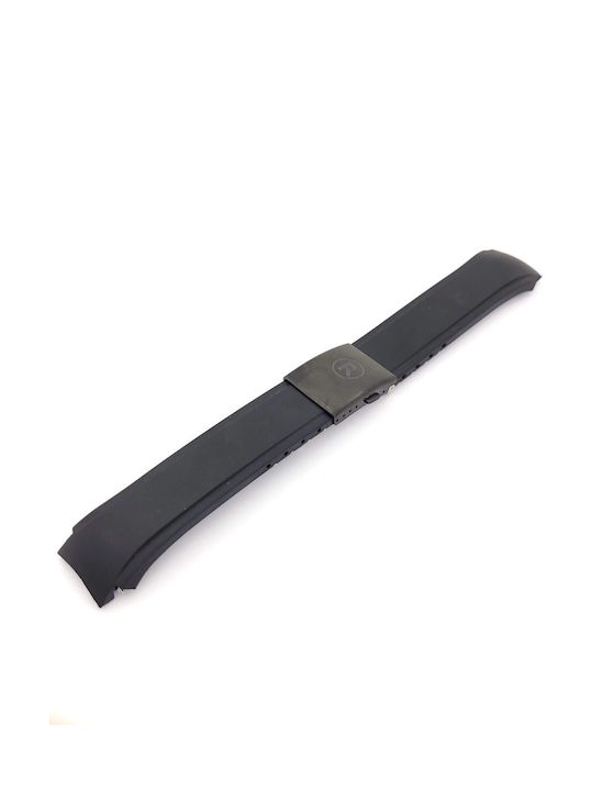 Gummi-Armband Schwarz 24mm