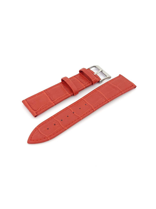 Leather Strap Red 22mm