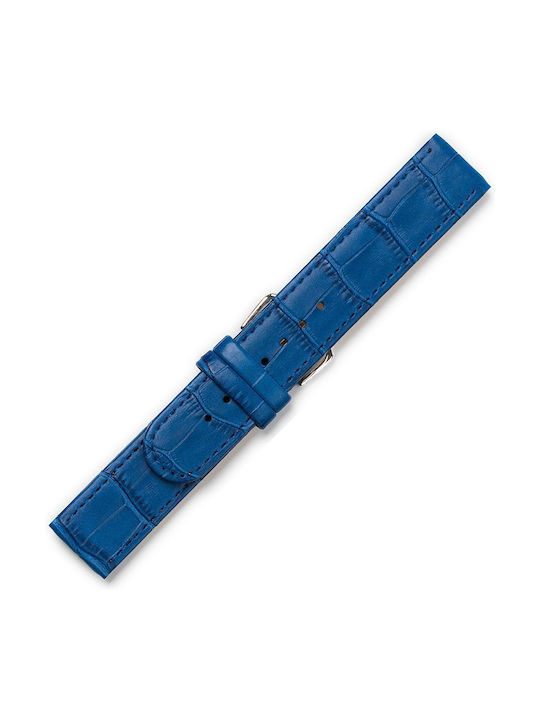 Leather Strap Blue 18mm