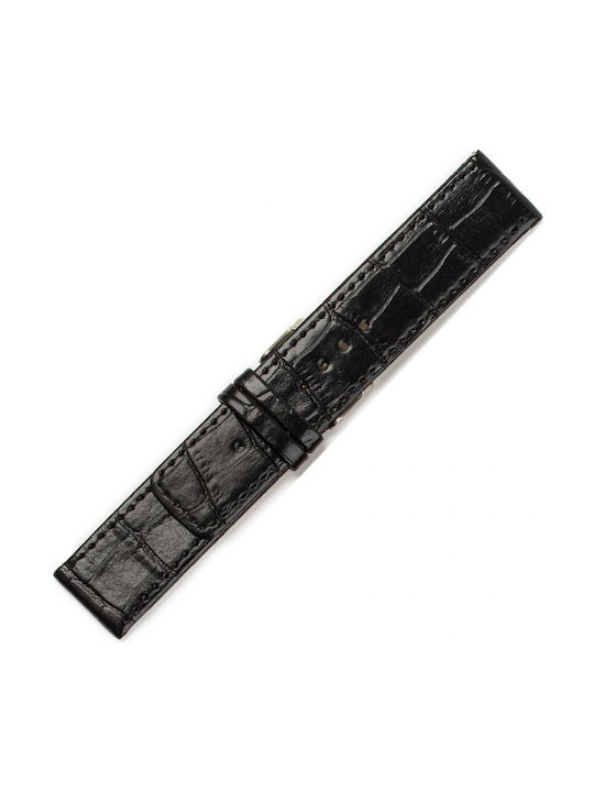 KOSTELO Leather Strap Black 24mm