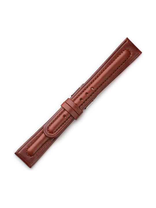 KOSTELO Δερμάτινο Λουράκι Καφέ 18mm