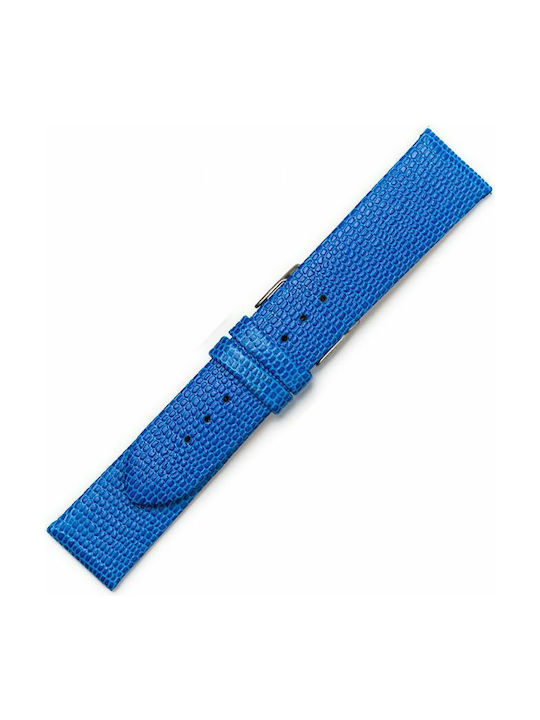 Leather Strap Blue 18mm