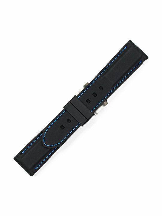 KOSTELO Καουτσούκ Λουράκι Μαύρο 24mm