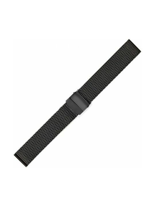 Metallic-Armband Schwarz 20mm