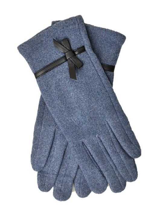 Blau Leder Handschuhe Berührung