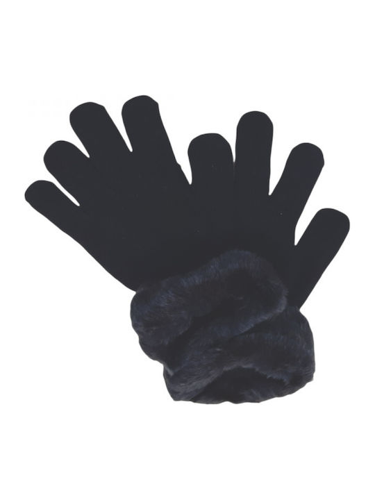 Schwarz Gestrickt Handschuhe