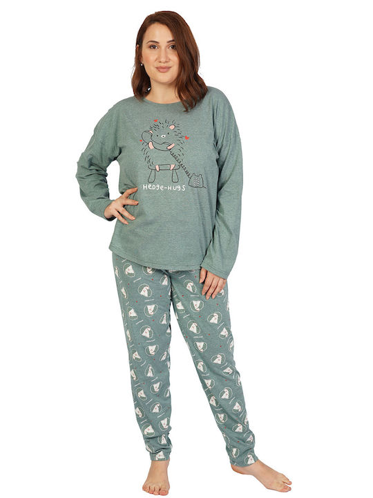 Vienetta Secret De iarnă Set Pijamale pentru Femei Kaki