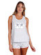 Admas Summer Women's Pyjama Set Gray Sheep