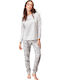 Catherine's Set Pijamale pentru Femei Alb