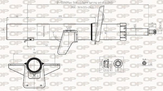 Open Parts Set Shock Absorbers 1pcs for Ford Mondeo
