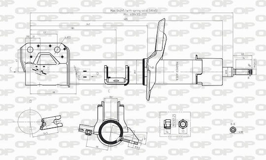 Open Parts Αμορτισέρ 1τμχ για Suzuki SX4