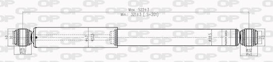 Open Parts Αμορτισέρ 1τμχ για Mercedes-Benz Sprinter Audi 200 Rover 200