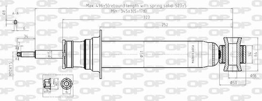 Open Parts Set Shock Absorbers 1pcs for Peugeot 407
