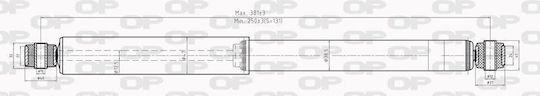 Open Parts Set Amortizoare 1buc pentru Fiat Panda