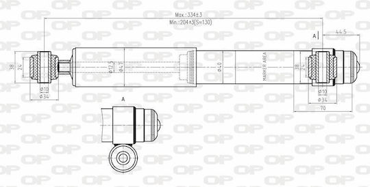 Open Parts Set Stoßdämpfer 1Stück für Fiat Seicento / Cinquecento