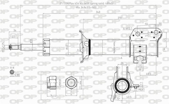 Open Parts Αμορτισέρ 1τμχ για Opel Agila