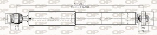 Open Parts Set Shock Absorbers 1pcs for Peugeot Bipper Fiat Qubo / Fiorino Citroen Nemo