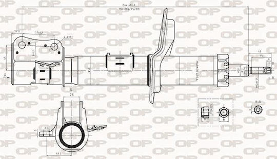 Open Parts Αμορτισέρ 1τμχ για Opel Agila