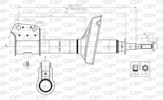 Open Parts Сет амортисьори 1бр за Renault Канго Nissan Kubistar