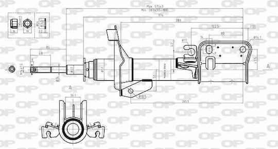 Open Parts Set Shock Absorbers 1pcs for Mercedes-Benz Vito