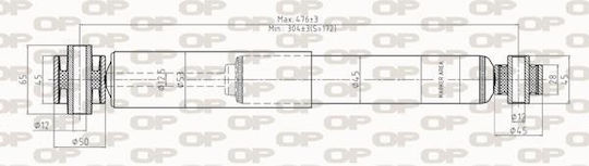 Open Parts Set Amortizoare 1buc pentru Nissan Qashqai