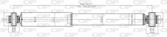 Open Parts Сет амортисьори 1бр за Citroen C2 / C3 Корвет C3