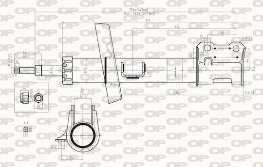 Open Parts Αμορτισέρ 1τμχ για Opel Zafira