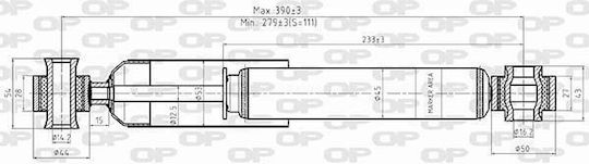 Open Parts Set Shock Absorbers 1pcs for Peugeot Partner Citroen Berlingo