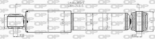 Open Parts Σετ Αμορτισέρ 4τμχ για Fiat Panda Ford Ka