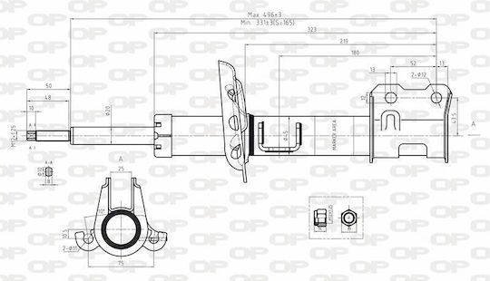 Open Parts Αμορτισέρ 1τμχ για Opel Corsa / Tigra
