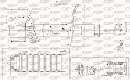 Open Parts Αμορτισέρ 1τμχ για Nissan Juke