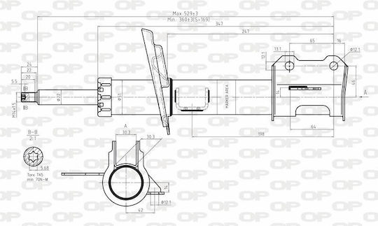 Open Parts Set Stoßdämpfer 1Stück für Opel Vectra / Zeichen