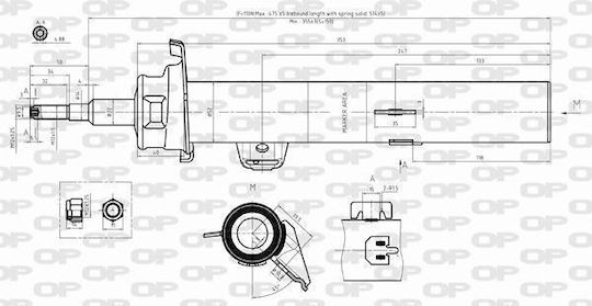 Open Parts Set Shock Absorbers 1pcs for BMW Series 3 / E92 Mazda 3