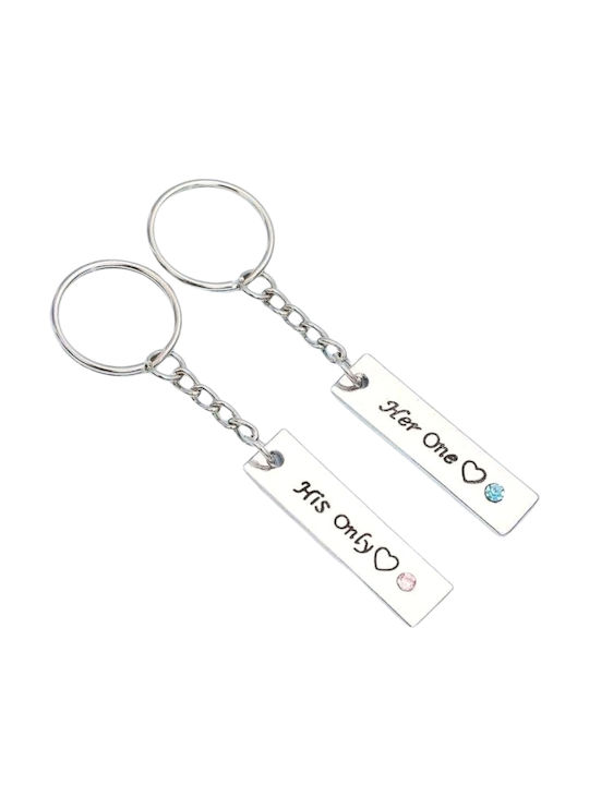 Set Keychain Only Metallic for Couples 2pcs