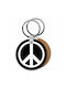 Keychain Portofel Peace Lemn