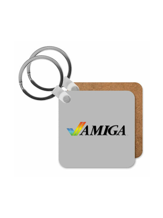 Keychain Portofel Amiga Lemn