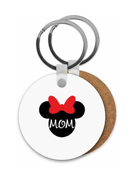 Keychain Wallet Mini Mom Wooden